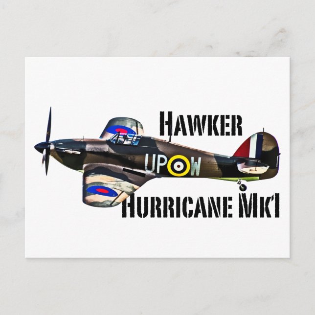 Hawker Hurricane Mk1 Postcard (Front)