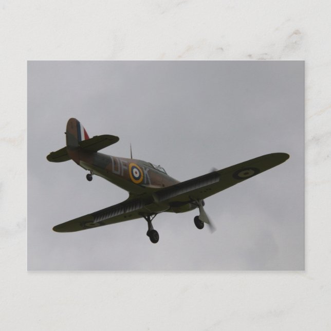 Hawker Hurricane On Finals Postcard (Front)