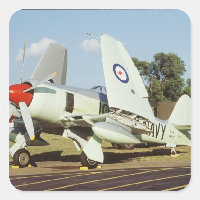 Hawker Sea Fury at CAF, Minnesota Wing, at the Square Sticker (Front)