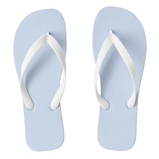 Hawkes Blue Solid Plain Colour Thongs (Footbed)