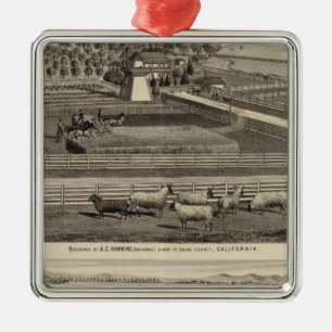 Hawkins, Mayes residences Metal Tree Decoration