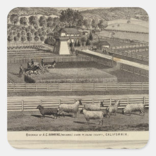 Hawkins, Mayes residences Square Sticker