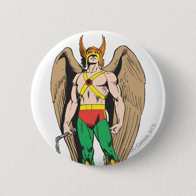 Hawkman 6 Cm Round Badge (Front)