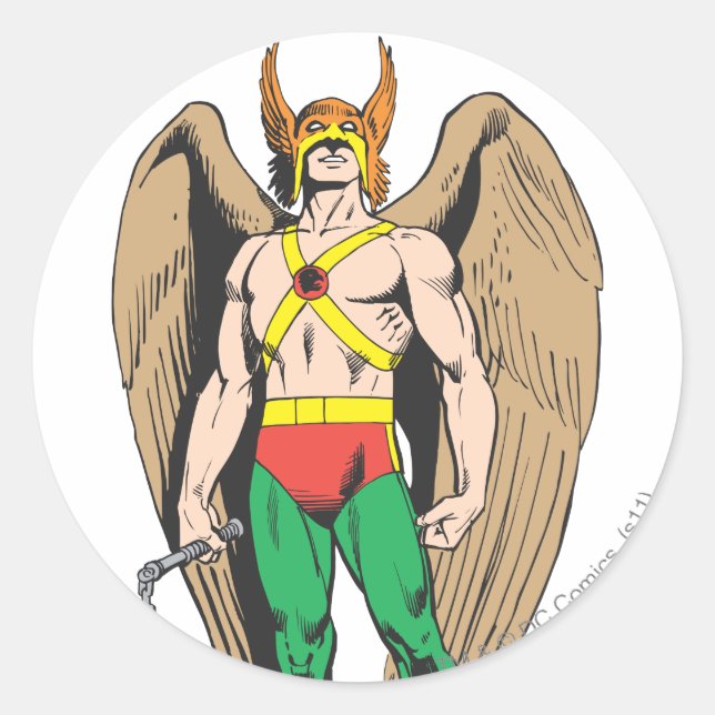 Hawkman Classic Round Sticker (Front)