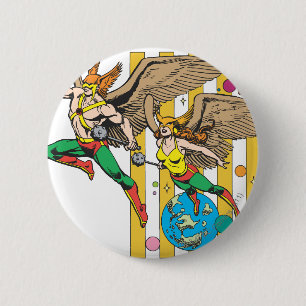 Hawkman & Hawkwoman 6 Cm Round Badge