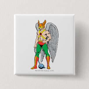 Hawkman Standing Pose 15 Cm Square Badge