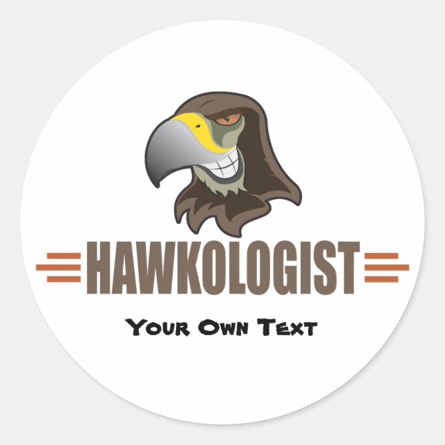 HAWKS - Birds, School Sports Team Mascot Classic Round Sticker (Front)