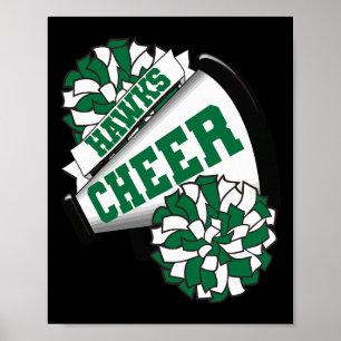 Hawks Cheer Ck To School Cheerleading Spirit G Poster