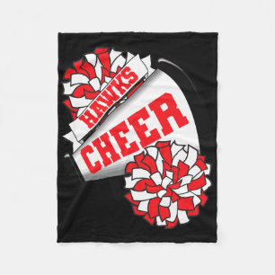 Hawks Cheer Ck To School Cheerleading Spirit R  Fleece Blanket