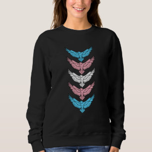Hawks LGBTQ Strong Transgender Pride Flag Trans Ha Sweatshirt