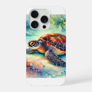 Hawksbill Sea Turtle 210724AREF122 - Watercolor iPhone 15 Pro Case