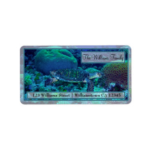 Hawksbill Sea Turtle Address Labels