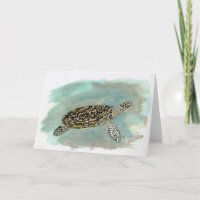 Hawksbill Sea Turtle Note/Greeting Card