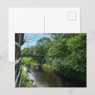 Hawksclough Bridge over the River Calder Postcard