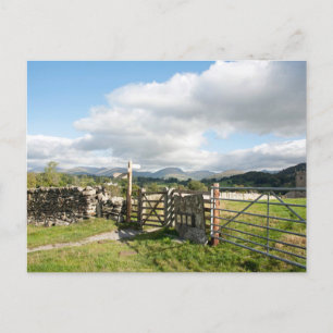 Hawkshead Cumbria England Card Poster Plaque