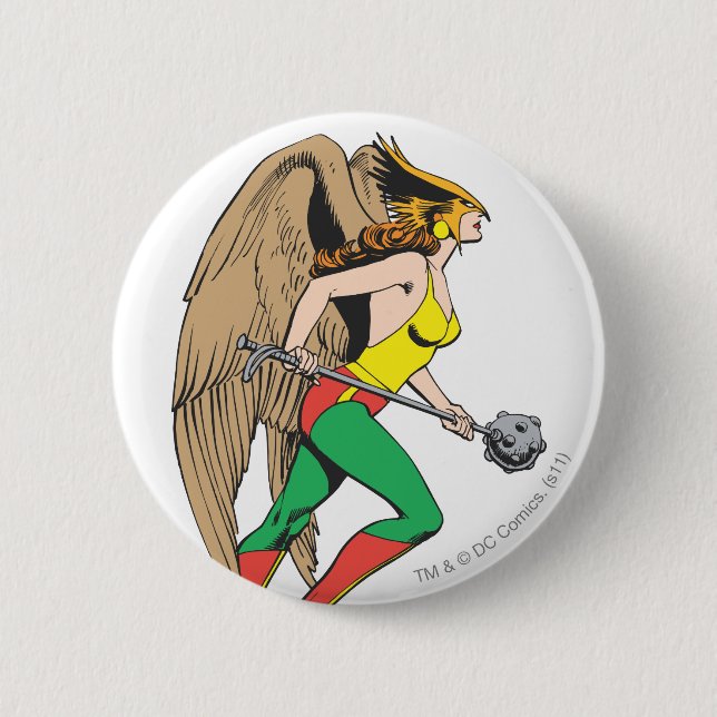 Hawkwoman Profile 6 Cm Round Badge (Front)