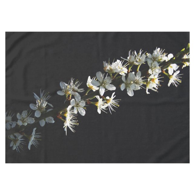 Hawthorn Flowers 60x84 tccna Tablecloth (Front (Horizontal))