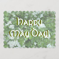 Hawthorn in Bloom Happy May Day Invitation