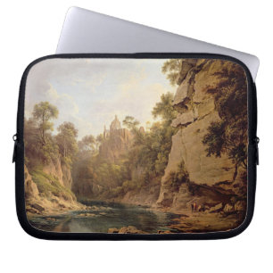 Hawthornden Castle, near Edinburgh, c.1820-22 (oil Laptop Sleeve