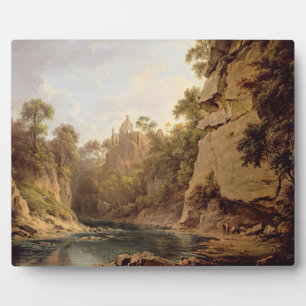 Hawthornden Castle, near Edinburgh, c.1820-22 (oil Plaque