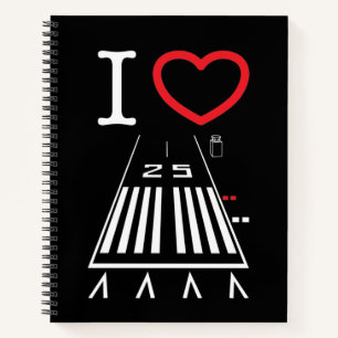 Hawthorne Airport Runway 25 / 7 Notebook