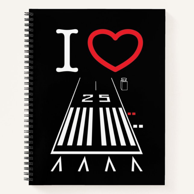 Hawthorne Airport Runway 25 / 7 Notebook (Front)