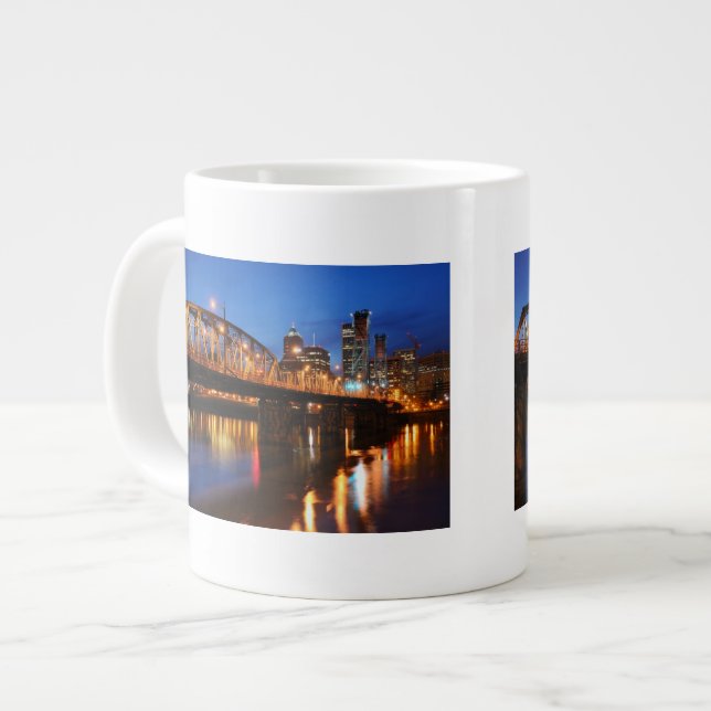 Hawthorne Bridge Large Coffee Mug (Front Left)