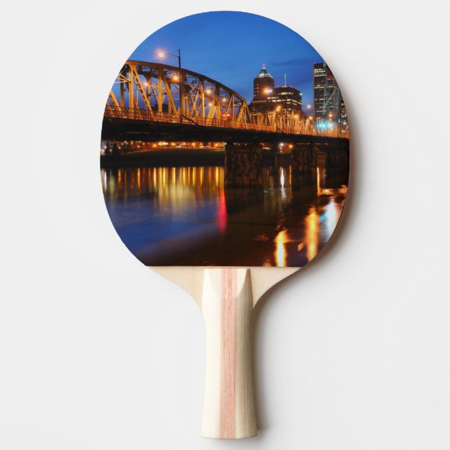 Hawthorne Bridge Ping Pong Paddle (Front)