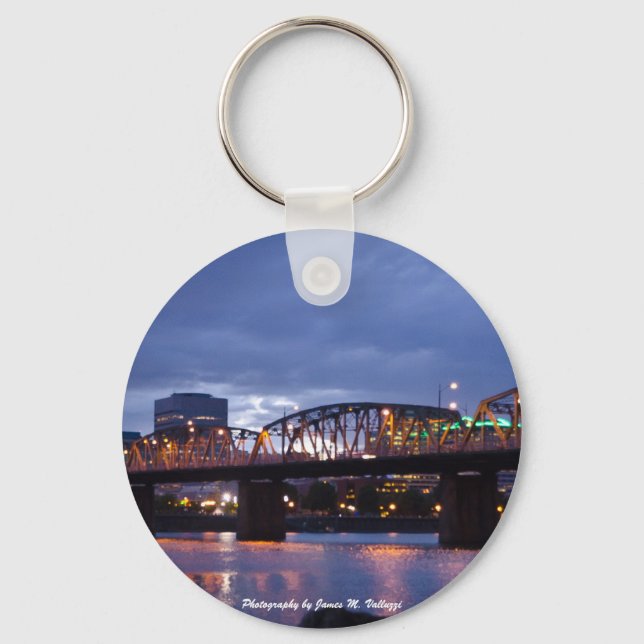 Hawthorne Bridge Portland, Oregon Key Ring (Front)