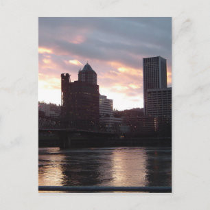 Hawthorne Bridge Portland Skyline Postcard
