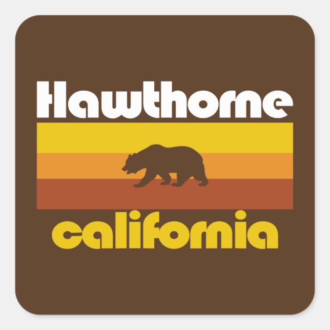 Hawthorne,California Square Sticker (Front)