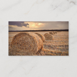 Hay Bail Farmer Ag Agriculture Business Card