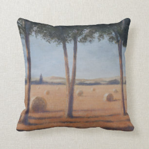Hay Bales and Pines Pienza 2012 Cushion