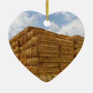 HaY BaLEs Ceramic Ornament