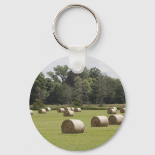 Hay bales key ring