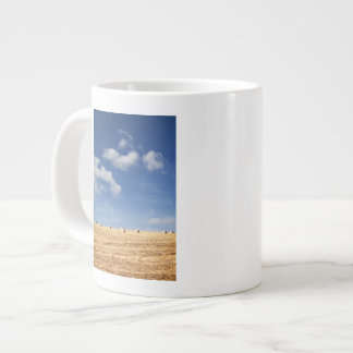 Hay Bales on Field Large Coffee Mug