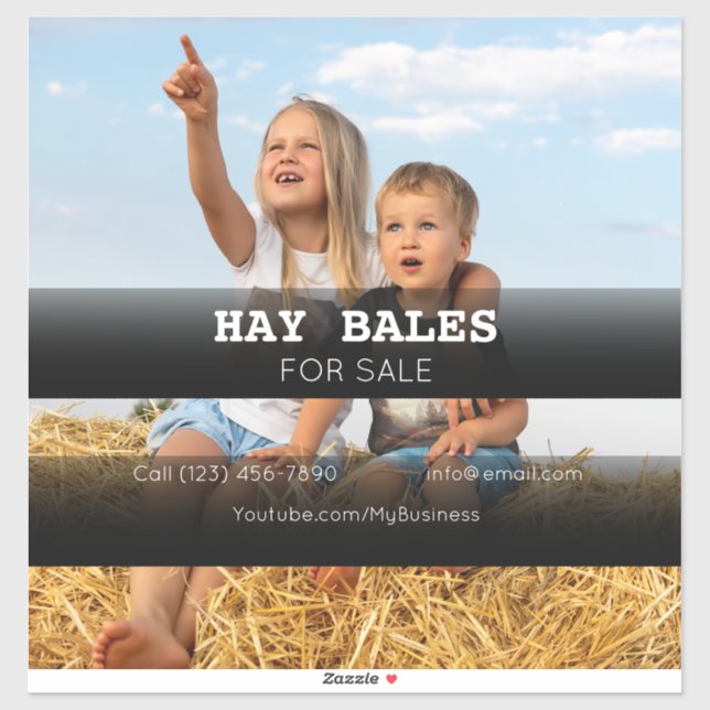 Hay Bales Sale Company Vehicle Adverting Sticker (Sheet)