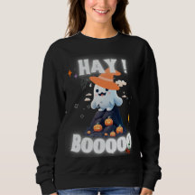 hay boo cute ghost spooky Halloween pumpkin