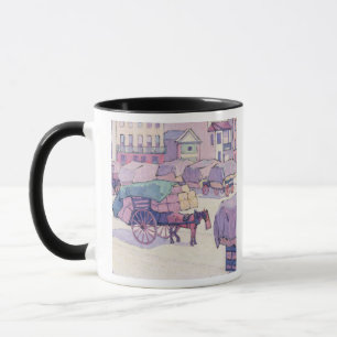 Hay Carts, Cumberland Market (oil on canvas) Mug