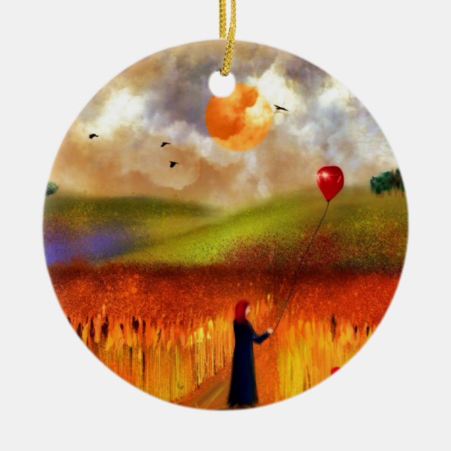 Hay Ceramic Tree Decoration (Front)