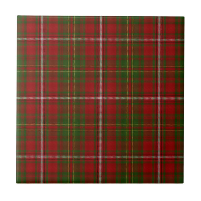 Hay Clan Hunting Tartan Plaid Ceramic Tile (Front)