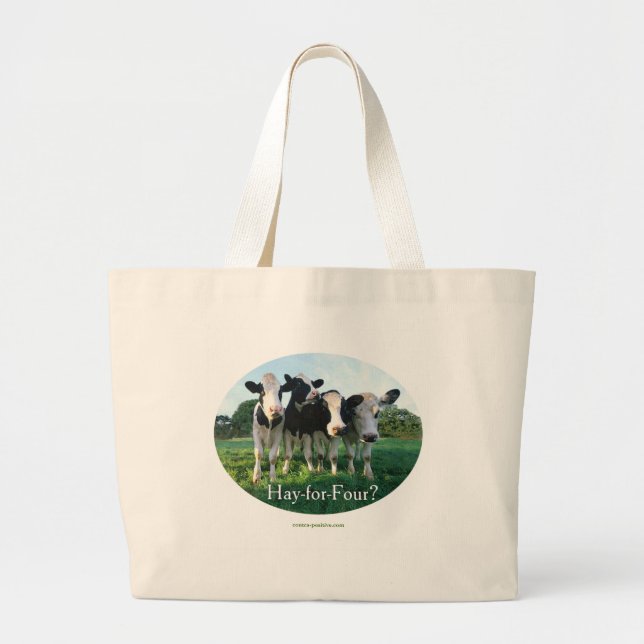 Hay-for-Four Large Tote Bag (Front)
