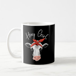 Hay Girl Farmer Funny Cattle Cow Farm Lovers Gift Coffee Mug