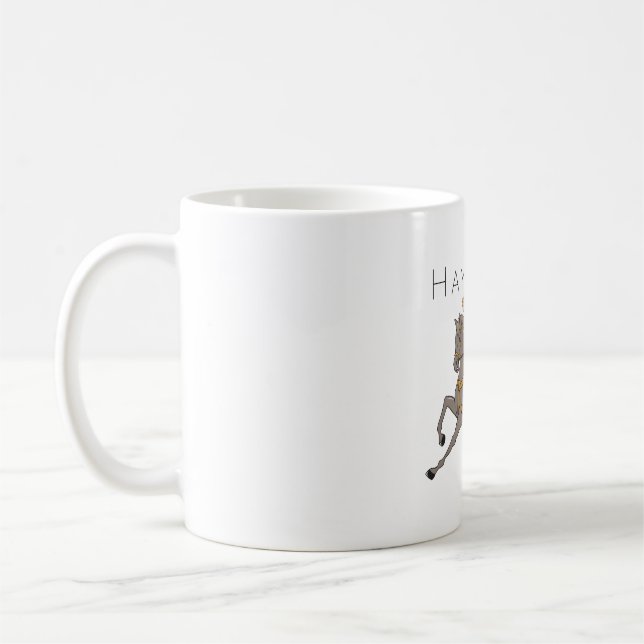 Hay girl hey girl horse funny coffee mug (Left)