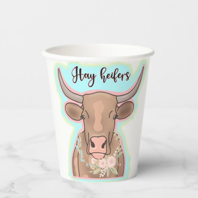 Hay heifers paper cups (Front)
