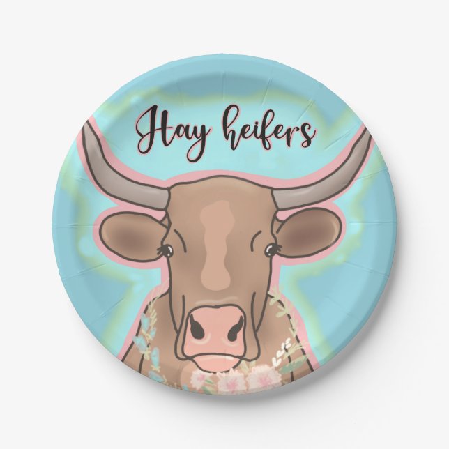 hay heifers paper plate (Front)