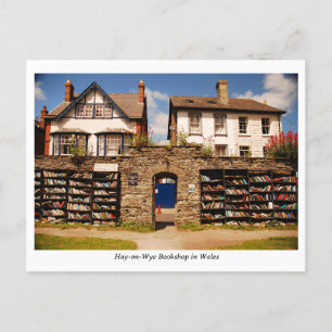 Hay on Wye Bookshop in Wales Postcard