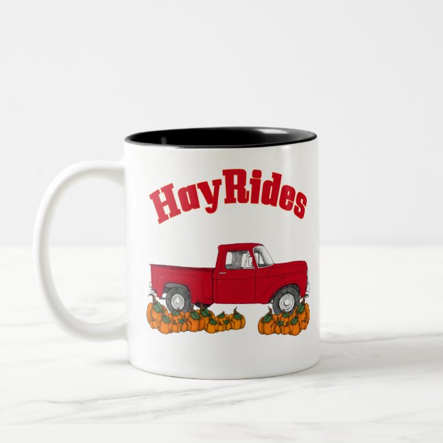 hay rides Two-Tone coffee mug (Left)