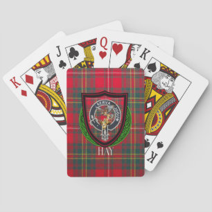 Hay Scottish Clan Tartan & Crest Playing Cards