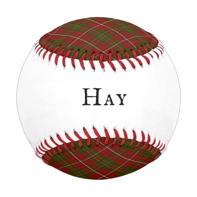 Hay Scottish Clan Tartan Plaid Pattern Baseball (Back)